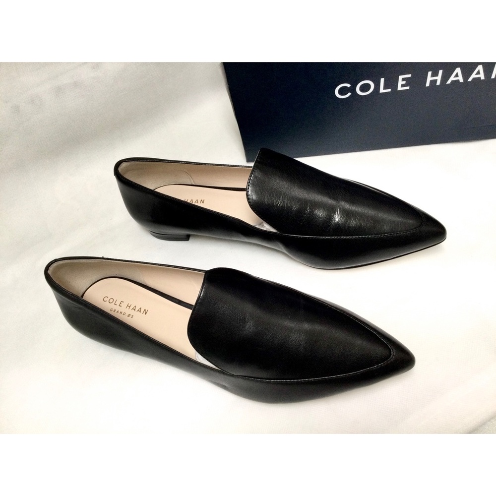 Cole Haan Brie Black Leather Loafers Ballets Flats - Picture 6 of 15